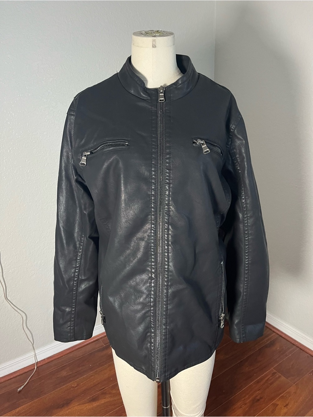 Awareness Kenneth Cole Faux Leather Moto Jacket